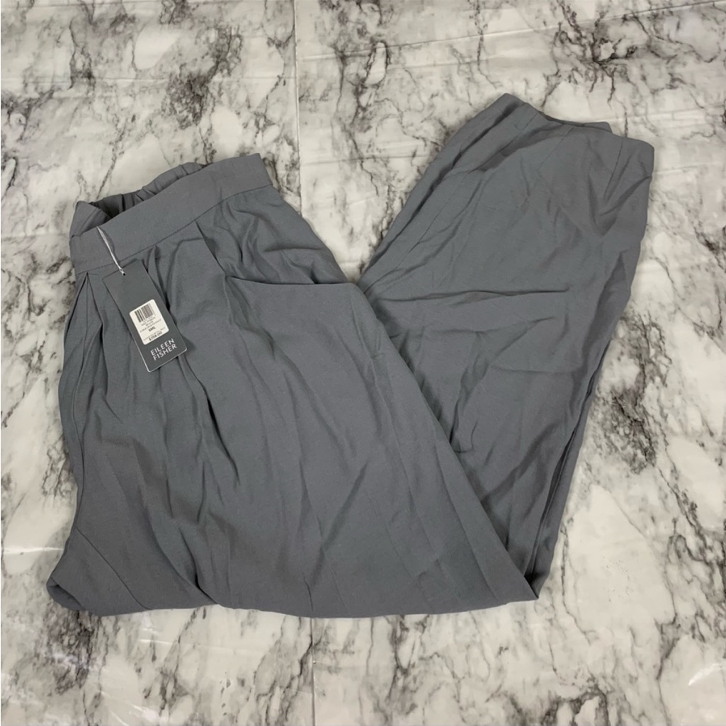 Eileen Fisher 100% Silk Grey Gray Joggers Pants Nwt Size Small Retail $258